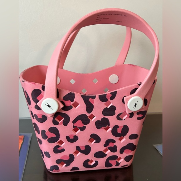 Crane Handbags - Mini Pink Leopard-Print Tote Bag - Women's Fashion Handbag